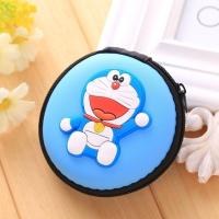 耳机包收纳盒迷你便携数据线充电线收纳包盒子耳机袋卡通可爱小包零钱包 多啦A梦 默认