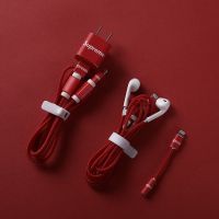 苹果数据线保护套手机充电器保护线iphone充电线保护绳耳机绕线器 supreme(红)