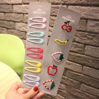 韩版儿童bb夹高档女童发饰手工布艺头饰品女孩发夹刘海夹头花夹子 【A款+I款】