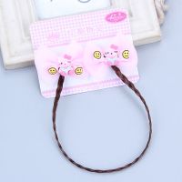 儿童头饰公主额头链眉心坠发饰女童假发发夹女韩国小女孩宝宝发卡 1#粉色笑脸KT