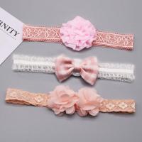 【3个装】宝宝弹边发饰婴儿童头饰发带1-3岁头花拍照韩版可爱饰品 盘花粉+格粉+双花粉