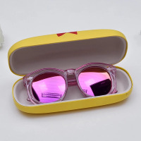 儿童眼镜太阳镜男女童墨镜不伤眼韩版防紫外线宝宝太阳潮镜 [透明框紫色]1377 送镜袋+眼镜布