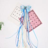 儿童爱莎公主头饰假发辫子造型套装大蝴蝶结艾莎发饰发夹女童夹子 蓝色[收藏送指甲贴]