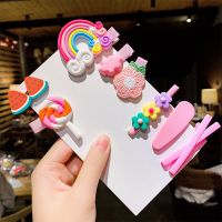 韩国儿童发夹女童发卡小女孩头饰碎发宝宝夹子公主婴儿女发饰bb夹 12#粉色系八件套