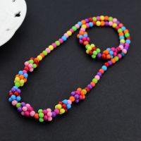 儿童配饰品韩版宝宝假耳环耳夹卡通项链手链套装女童彩色公主款 45号项链一套