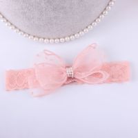 时尚宝宝新生婴儿蕾丝亮粉发带婴儿头饰花朵发箍发饰新生儿头饰 单个发带体验装 实惠袋装