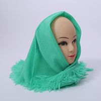 春夏秋冬包头老人方巾女加厚保暖中老年人围巾冬妇女老式四方头巾 82*82苹果绿色