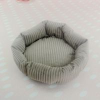 狗窝冬天泰迪小型犬中型犬宠物窝圆形猫咪窝猫窝冬季保暖狗垫子 花瓣窝-灰垫子 S