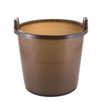 塑料水桶挑水桶粪桶尿桶洗澡大号桶浇菜塑料桶浇菜多用途加厚 棕色(1个30斤水) 1个(不带夹子)