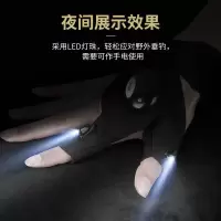 钓鱼上饵灯充电感应饵料灯LED灯夜钓拉饵灯夹帽灯帽檐灯野钓鱼竿 夜钓灯手套上饵灯(左手黑色)