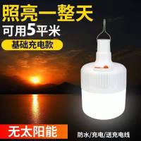 太阳能照明灯充电夜市应急户外摆摊节能超亮省电家用停电防水灯泡 S1000普通体验款续航1小时