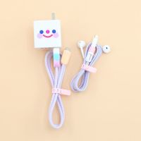 OPPO K7手机雪糕保护套k5/Reno3pro/RealmeX2数据线耳机保护缠线 小花 普通套装