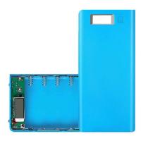 A8节液晶显示免焊接软件主板2A移动电源DIY18650外壳套件6充电宝 8节蓝色A8(电路板+外壳)