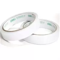 得力文具1.8cm *10Y双面胶中号双面胶带普通型胶带30402双面胶 2卷