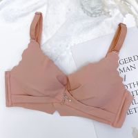 性感少女内衣小胸聚拢迷人新款学生无钢圈防下垂无痕文胸套装 粉色(单件) 32AB/70AB通用