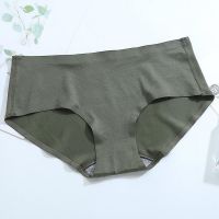 夏季薄款无痕内衣套装少女学生韩版文胸聚拢无钢圈收副乳小胸胸罩 军绿内裤(1条内裤) 40/90C[薄杯]