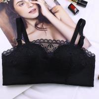 [送肩带]无肩带内衣女聚拢防滑上托隐形文胸婚纱性感抹胸小胸 黑色 32/70AB通杯