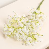 假花摆设香水百合花仿真花束客厅装饰花插花娟花PU干花百合花单支 满天星白色单支