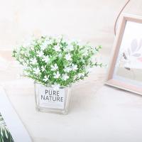 ins家居干花假花仿真花花束套装盆景客厅摆件创意盆栽装饰品绢花 小百花+玻璃瓶常规