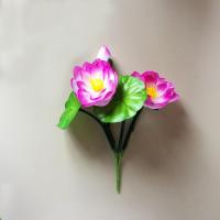 仿真荷花小套装 多色可选莲花睡莲假花 供佛摆放花艺两套装 紫色 单支花