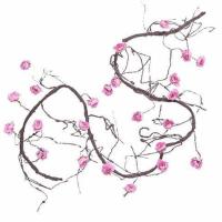 仿真牡丹花藤家装工程造景客厅婚庆艺术橱窗藤条藤蔓树藤装饰花藤 玫红色