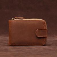 疯马皮驾驶证男式复古真皮拉链风琴卡包钱包牛皮防盗刷行驶证套 疯马皮棕色