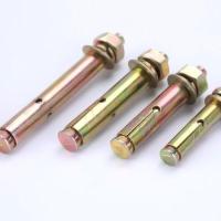 膨胀螺丝国标拉爆外膨胀螺栓爆炸螺丝镀彩带孔M6M8M10M12 14*120(30支)16钻头打孔