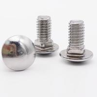 304不锈钢大半圆头马车螺栓M6方颈螺丝M8货架螺钉M10 M12扁头四方 M6*45(20个)