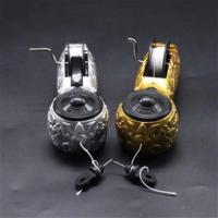 {墨斗手摇线木工笔不锈钢具画器合金动划铝专用自阡齐 精品龙纹墨斗土豪金