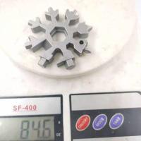 不锈钢雪花扳手多功能420高碳钢耐磨18合1内六角骑行随身便携工具 高硬度420不锈钢本色配钥匙圈