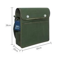 电工工具包帆布大加厚耐磨木工维修工具包多功能单肩包五金工具包 半覆盖小号[长30宽10高28]