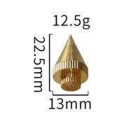 磁性线坠吊线锤建筑测量工具工地水泥木工V形线垂陀坠子自动收线 精致纯黄铜吊线坠(小)--12.5g