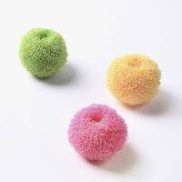 厨房纤维洗碗刷锅不掉渣不伤锅不粘油纳米清洁球钢丝球清洁神器 颜色随机[中] 纳米清洁球1个装[试用装]