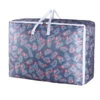 [无异味]收纳袋子装被子衣服手提冬夏季开学放学必备用品批发 自然色[火烈鸟] 中号[55*33*20cm]