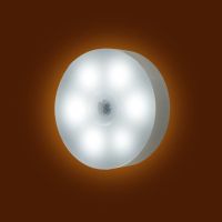 led灯小夜灯人体感应灯光控全自动led走廊灯床头灯暖光白光不插电 升级版充电款白光(180天发一个)