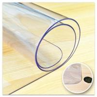 餐桌布防水防烫防油餐桌垫pvc塑料板软玻璃透明桌布茶几垫电视柜 [2.0加厚-无味全透款-圆角] 60*60cm