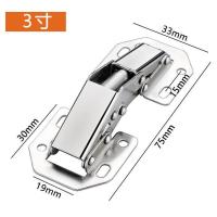 免开孔桥式明装弹子铰链缓冲阻尼合页衣柜橱柜无需开槽170度铰链 三寸加厚六个装(送螺丝)