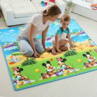 拼装泡沫塑料床垫pvc拼凑地毯式海航长地垫拼图地板垫子方形单片 单面图案0.5厚度 1.5米*1.8米