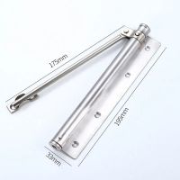 闭门器家用自动关门回位 加厚闭门器房门木门家用小型关门神器 普通不锈钢/(拉丝) 垫片款