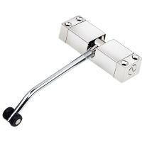 闭门器家用缓冲自动关门神器压力阻门器简易小型器音安全闭门器 不锈钢闭门器拉丝银色[1个]
