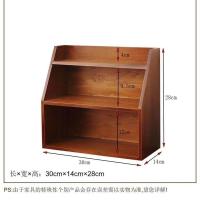 木制桌面收纳盒宿舍杂物化妆品置物架zakka复古壁挂整理柜子 斜角高两层旧色(店家推荐)