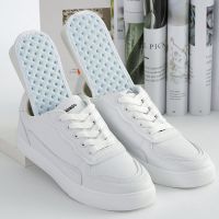 四季防臭内增高鞋垫透气吸汗增高垫女男士全垫帆布休闲鞋隐形增高 【1双装】2cm植物防臭内增高鞋垫 34