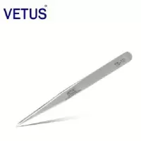 VETUS不锈钢直头尖头弯头高精密镊子燕窝挑毛(买3把送一把) 细尖型TS-11 (单支装)