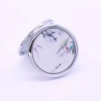 [青花瓷双面化妆镜]牡丹花开双面化妆镜折叠镜小仙女补妆镜 山水人间