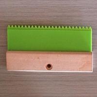 硅藻泥齿梳工具直齿梳刮板尖齿梳圆齿梳旭日陶纹施工工具墙艺模具 绿色尖齿梳一个