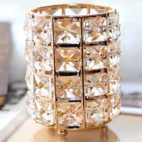 欧式水晶金色化妆刷收纳筒笔刷筒眉笔梳子收纳筒 金色