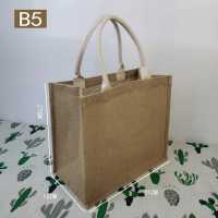 无印麻布袋@同款黄麻袋简易收叠购物袋日式简约手拎袋环保袋mujiI B5 31宽27高16侧宽 小号 其他