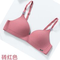 顶瓜瓜小胸聚拢文胸内衣夏季少女无钢圈防下垂上托调透气光面文胸 砖红色 32/70AB通杯