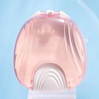 正畸保持器便携盒牙科牙套盒子迷你小巧储牙盒矫正器收纳盒假牙盒 贝壳款粉色（送清洁刷）