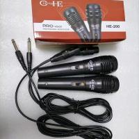 1支/2支装带线话筒5米 音响家用户外K歌练歌主持人有线动圈麦克风 黑色送精美包装彩盒 [一支装]200话筒配3米连接线